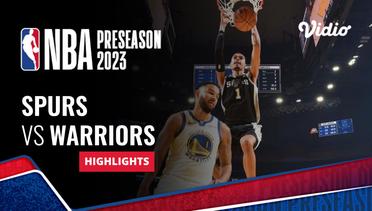 San Antonio Spurs vs Golden States Warriors  - Highlights | NBA Preseason 2023