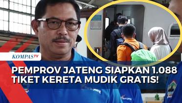 PJ Gubernur Jateng, Nana Sudjana Berangkatkan 1.088 Warga yang Akan Mudik Gratis dengan Kereta Api!