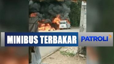 Minibus Pembawa Jeriken Terbakar di Serpong
