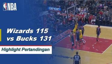 NBA I Cuplikan Pertandingan : Bucks 131 vs Wizards 115