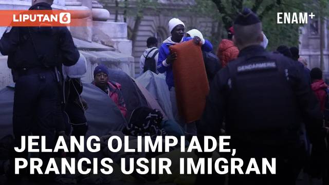 Polisi Prancis Usir Para Imigran dari Kamp Darurat Menjelang Olimpiade Paris