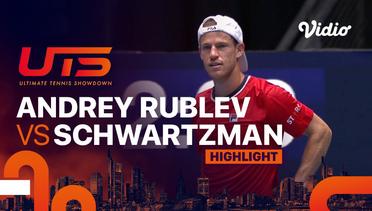 Highlights | Rublo (Andrey Rublev) vs El Peque (Diego Schwartzman) | Ultimate Tennis Showdown 2023