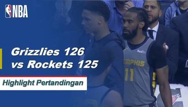NBA I Cuplikan Pertandingan : Rockets 125 vs Grizzlies 126