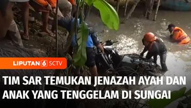Tim SAR Temukan Jenazah Ayah dan Anak yang Tenggelam di Sungai Kalimas | Liputan 6