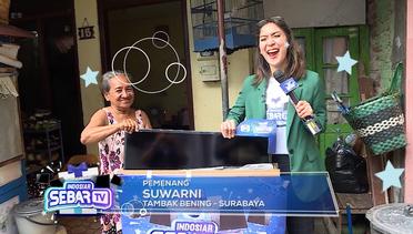 Sebar TV Surabaya - Selamat untuk Ibu Suwarni Mendapatkan TV dari Tim Debar-debar Indosiar
