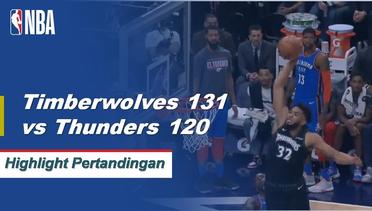 NBA I Cuplikan Pertandingan : Timberwolves 131 vs Thunder 120