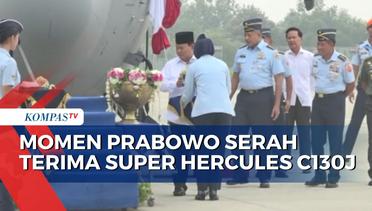 Menhan Prabowo Serah Terima Unit Kedua Pesawat C130J Super Hercules ke TNI AU