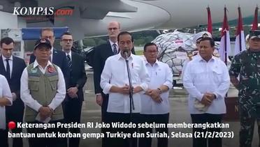 Jokowi Lepas Pengiriman Bantuan untuk Korban Gempa Turkiye dan Suriah
