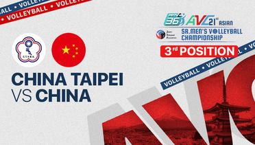 Full Match: China Taipei vs China | 3rd Position Asian Men's Volleyball Championship 2021