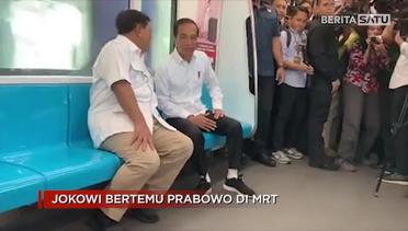 Bertemu di Stasiun MRT Lebak Bulus, Jokowi Prabowo Berangkulan