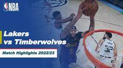 Match Highlights | Los Angeles Lakers vs Minnesota Timberwolves  | NBA Regular Season 2022/23