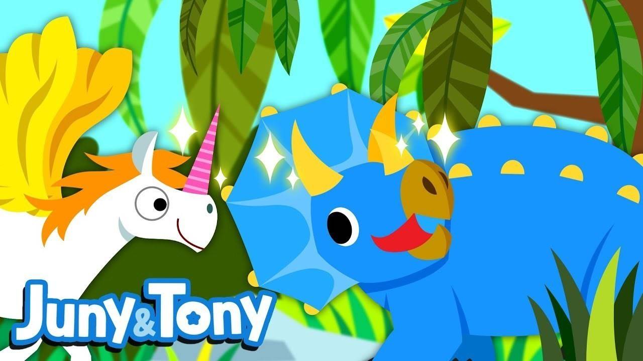 JunyTony Dinosaurs Songs for Kids The Horned Dinosaurs (2022) Vidio