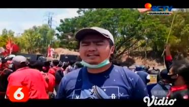Aksi Demo Tolak Omnibus Law, Mahasiswa Blokade Jembatan Suramadu