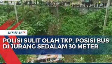 Polisi Lakukan Olah TKP Pasca Kecelakaan Bus Rombongan Santri Gontor di Sulawesi Tengah