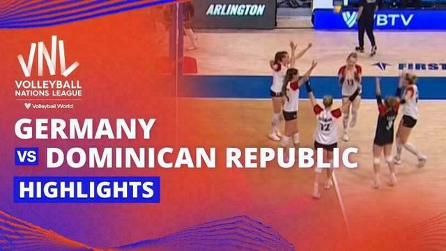 Women: Germany vs Dominican Republic - Highlights | Volleyball Nations League 2025