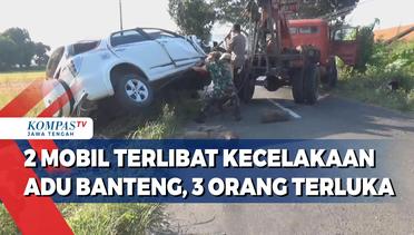 2 Mobil Terlibat Kecelakaan Adu Banteng, 3 Orang Terluka