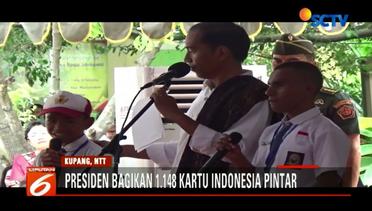 Jokowi Bagikan Kartu Indonesia Pintar di Kupang - Liputan6 Petang Terkini