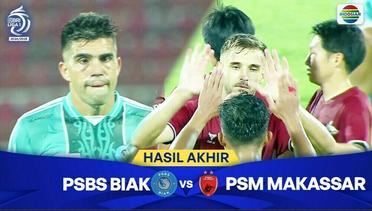 Hasil Akhir Pertandingan - PSBS Biak vs PSM Makassar | BRI Liga 1 2024/25