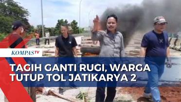 Tagih Ganti Rugi, Warga Tutup Akses Tol Jatikarya 2 Kota Bekasi