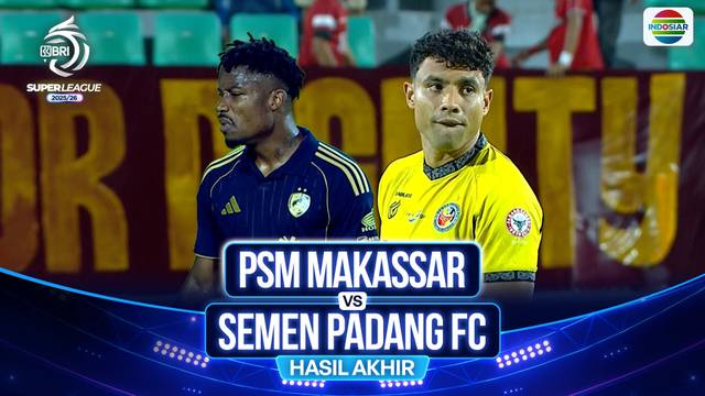 PSM Makassar VS Semen Padang FC - Hasil Pertandingan  BRI Super League 202526