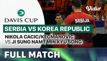Full Match | Serbia (Nikola Cacic/Kecmanovic) vs Korea Republic (Ji Sung Nam/Min Kyu Song) | Davis Cup 2023