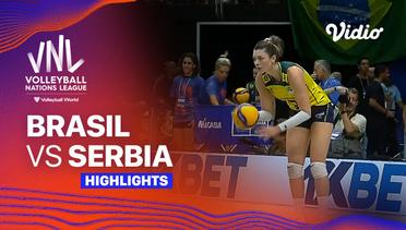 Brasil vs Serbia - Highlights | Women's Volleyball Nations League 2024