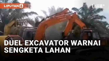 Viral Duel Excavator Warnai Sengketa Lahan Kelapa Sawit di Riau