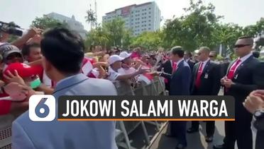 Momen Jokowi Hampiri dan Salami Warga Sebelum Acara Pelantikan