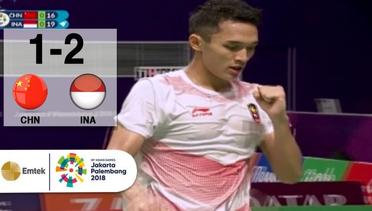 CHN v INA - Badminton Tunggal Putra: Jonatan Christie v Yuqi Shi - Highlight | Asian Games 2018