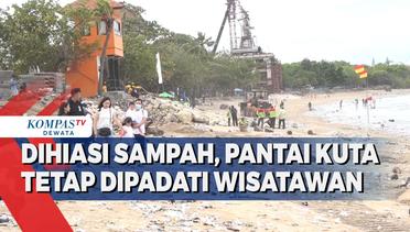 Dihiasi Sampah, Pantai Kuta Tetap Dipadati Wisatawan