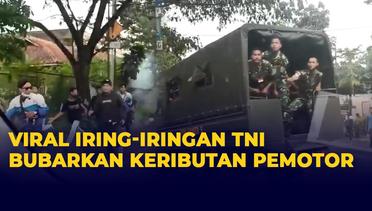 Viral Video Iring-Iringan Pasukan TNI Bubarkan Keributan Pemotor di Cianjur