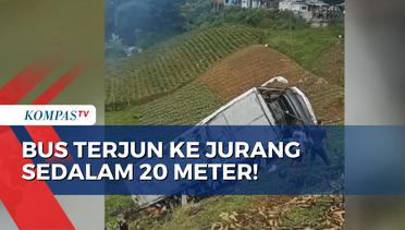 Gara-Gara Sopir Ngantuk, Bus Terjun ke Jurang Sedalam 20 Meter di Cianjur