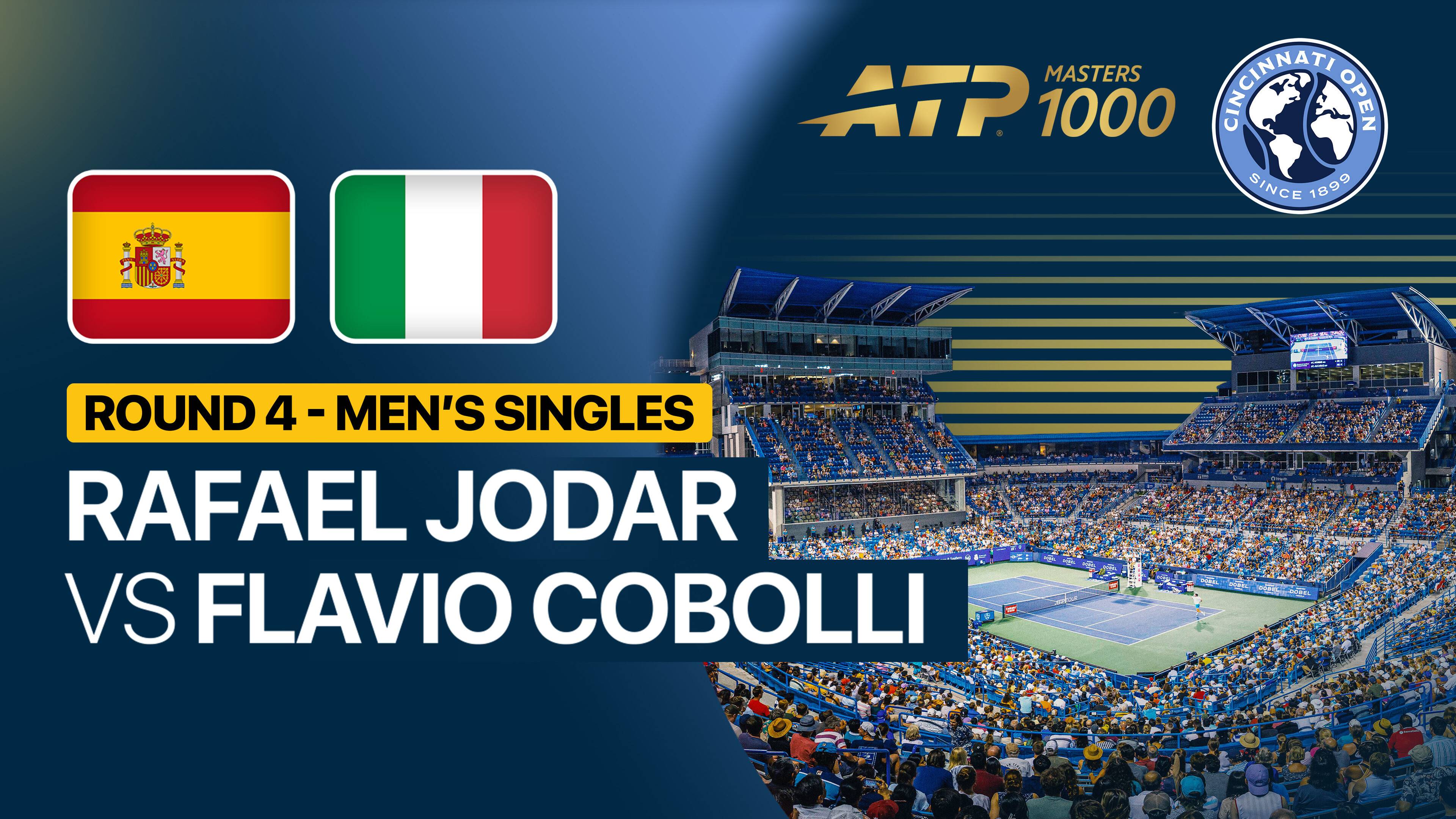 Rafael Jodar vs Flavio Cobolli - Round 4 | ATP 1000: Cincinnati Open 2026
