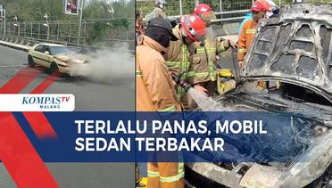 Diduga Overheat, Mobil di Kora Malang Terbakar