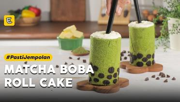 Resep Matcha Boba Roll Cake