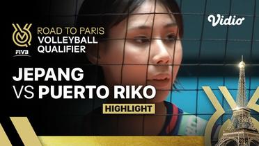 Match Highlights | Jepang vs Puerto Riko | Women's FIVB Road to Paris Volleyball Qualifier
