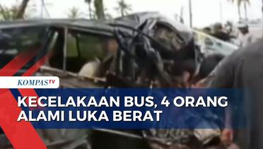 Kecelakaan di Jalan Trans Sulawesi: Minibus Rusak Parah, 4 Orang Alami Luka Berat!