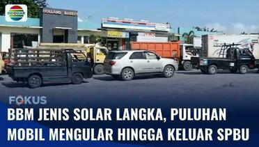 Akibat Kelangkaan BBM Jenis Solar, Antrean Kendaraan Mengular di Sejumlah SPBU di Lampung | Fokus