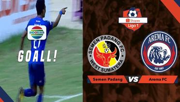 Goollll!!! Serangan Cepat!! Tandukan Dedik-Arema Menggetarkan Gawang Semen Padang. 0-1 Untuk Arema - Shopee Liga 1