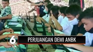 Perjuangan Cari Sinyal Internet untuk ANBK, Pelajar Jelajahi Bukit Hingga Perbatasan Malaysia | Liputan 6