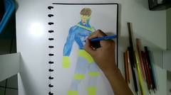 Drawing Cyclops a.k.a Scott Summers from X-Men