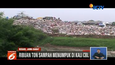 Ribuan Ton Sampah Menumpuk di Kali Cikarang - Liputan 6 Siang