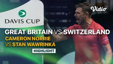 Highlights | Great Britain (Cameron Norrie) vs Switzerland (Stan Wawrinka) | Davis Cup 2023