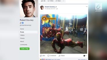 Robert Downey, JR Unggah Foto Iron Man di Pasar Malam