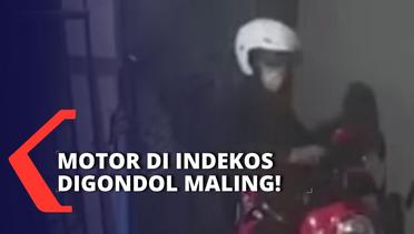 Rekaman CCTV Aksi Curanmor pada Sebuah Indekos di Surabaya, Pencuri Rusak Rumah Kunci