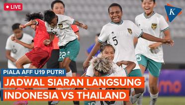 Jadwal Siaran Langsung Timnas Putri Indonesia U19 vs Thailand, Kickoff 19.30 WIB