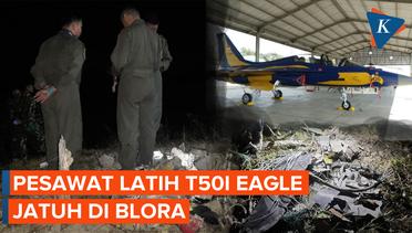 Pesawat T50 Eagle Jatuh di Hutan Pertapaan Wilayah Blora