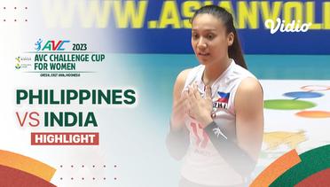 Highlights | Philippines vs India | AVC Challenge Cup for Women 2023