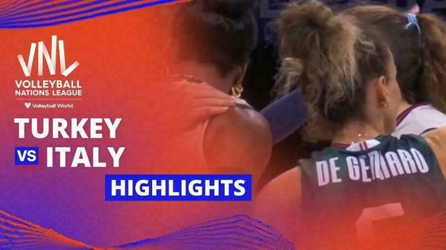 Women: Turkey vs Italy - Highlights | Volleyball Nations League 2025