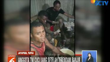 Viral Video Anggota TNI Bersihkan Uang Sisa Banjir Bandang Sentani - Liputan 6 Siang